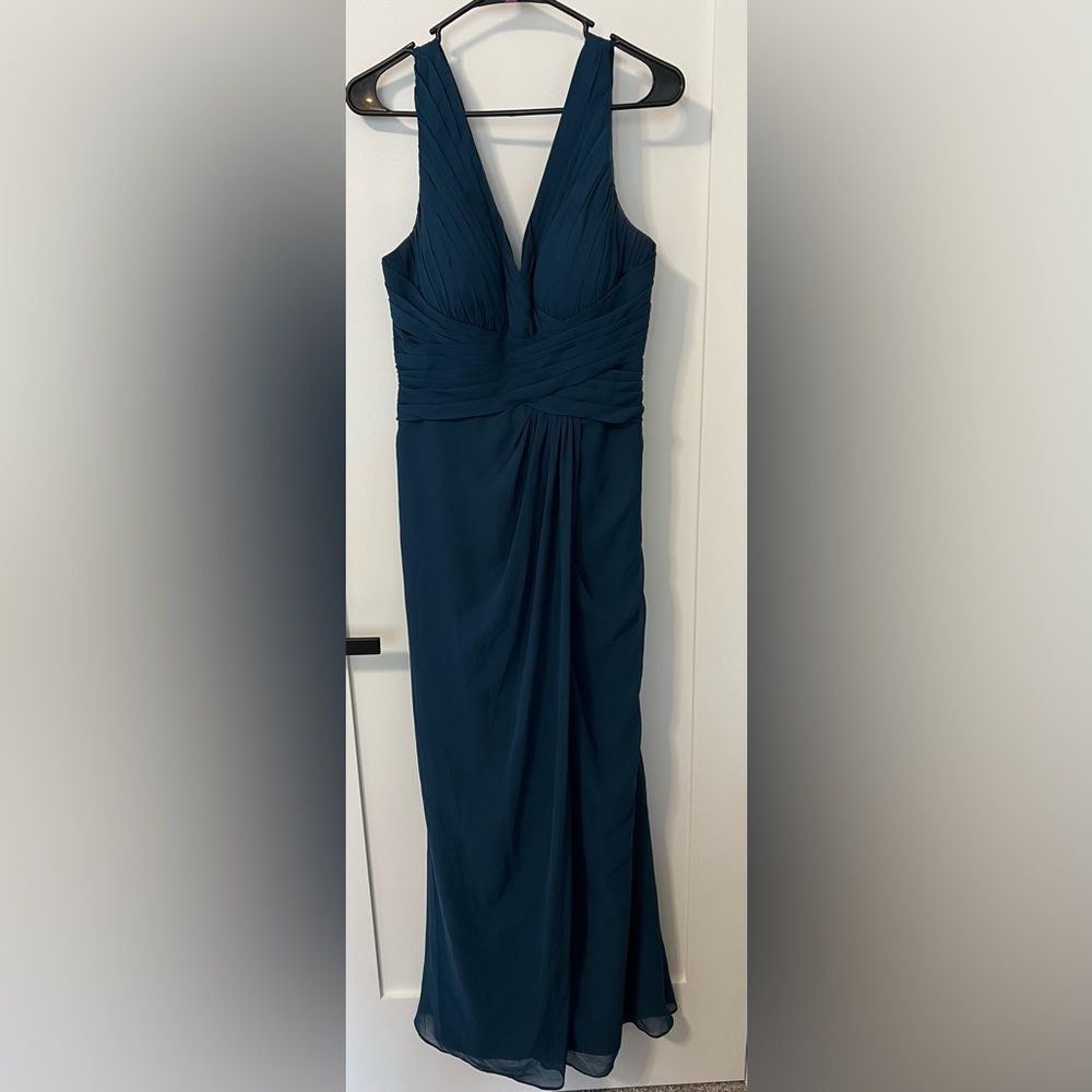 Size 12 Azazie Bridesmaid Dress, navy/dusty blue - worn once